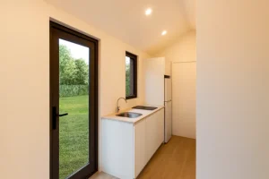 Modulaire woning Flexihuis 54, impressie keuken